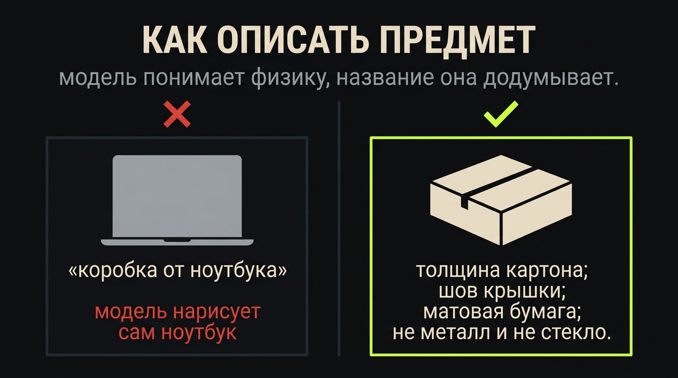 Физика предмета вместо его названия: что понимает модель