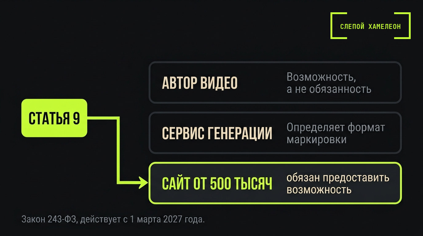 Кого обязывает статья 9: не автора ролика, а площадку