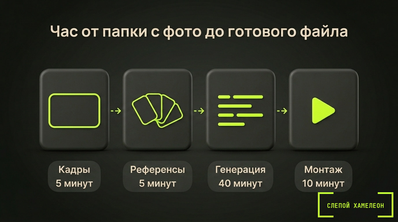 Маршрут за час Маршрут от папки с фото до готового ролика